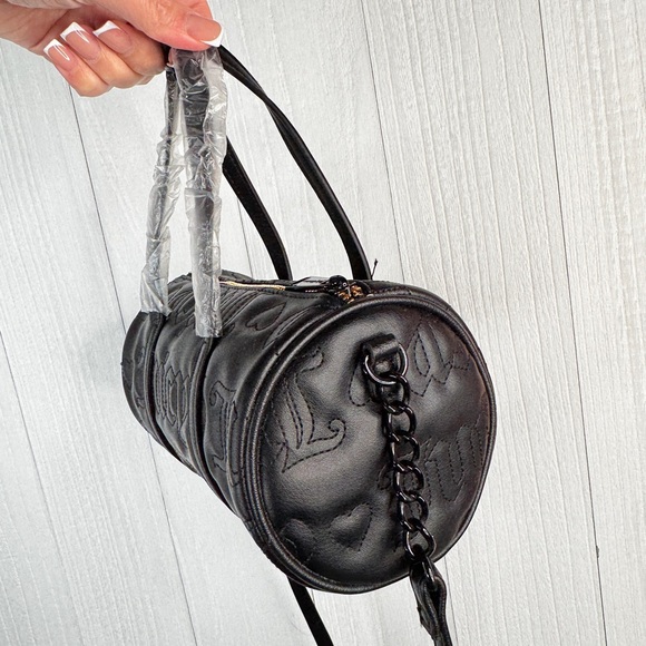 Juicy Couture Rosie Mini Barrel Crossbody Bag in Liquorice Black - Picture 5 of 10